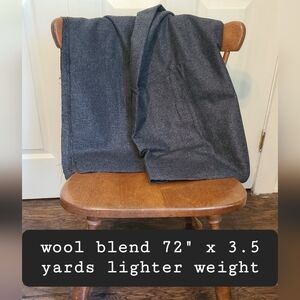Wool blend fabric dark gray